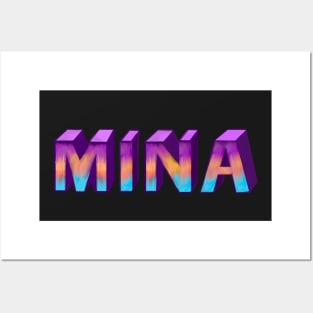 Top 10 best personalised gifts 2022  - Mina - personalised,personalized custom name in ombre Posters and Art